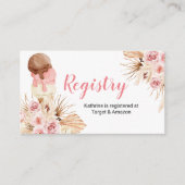 Boho IJscrème Bloem Waterverf Register Insteekkaar Informatiekaartje (Voorkant)