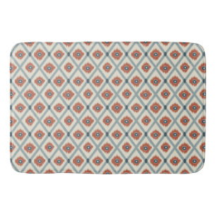 Boho Ikat Diamant Geometrisch Naadloos Patroon Badmat