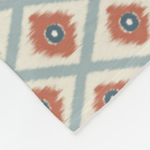 Boho Ikat Diamant Geometrisch Naadloos Patroon Fleece Deken