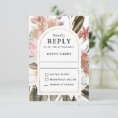 Boho Imaginaire aquarelle mariage floral RSVP (Debout devant)