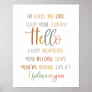 Boho in Hoesje Niemand vertelde je Poster