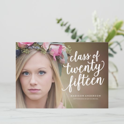  Boho in Zee schuim | Uitnodiging tot Afstuderen (Staand voorkant)