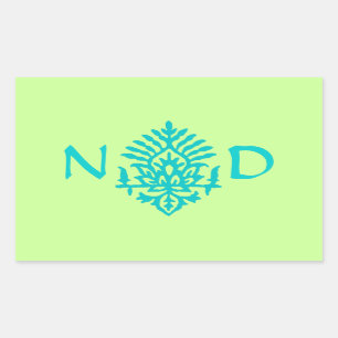 Boho India Block Print Rechthoekige Sticker