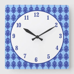 Boho India Block Print Vierkante Klok
