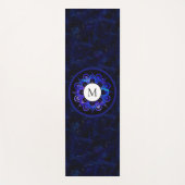 Boho Indigo Blue Universe Galaxy Mandala Monogram Yogamat (Voorkant)