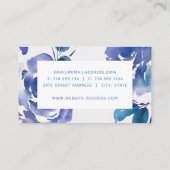 Boho Indigo Floral Visitekaartje (Achterkant)