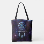 Boho Indigo Tribal Celestial Mandala Drocatcher Draagtas (Achterkant)