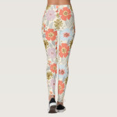 Boho Inspiré Flore Pattern Leggings (Dos)