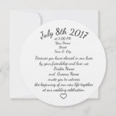 BoHo Inspiré Mariage Invitations Bikers (Dos)