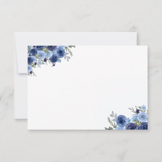 Boho-Inspired Navy Blooms – Wedding RSVP (Dos)