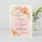 Boho Invitation de baptême, mariage de la Pampas G (Debout devant)