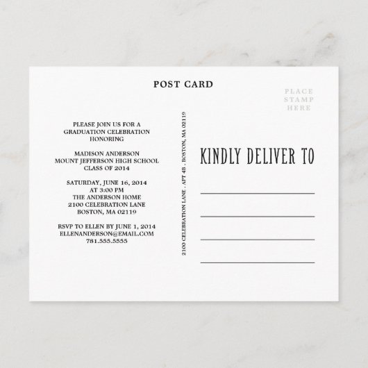 Boho | Invitation de carte postale (Dos)