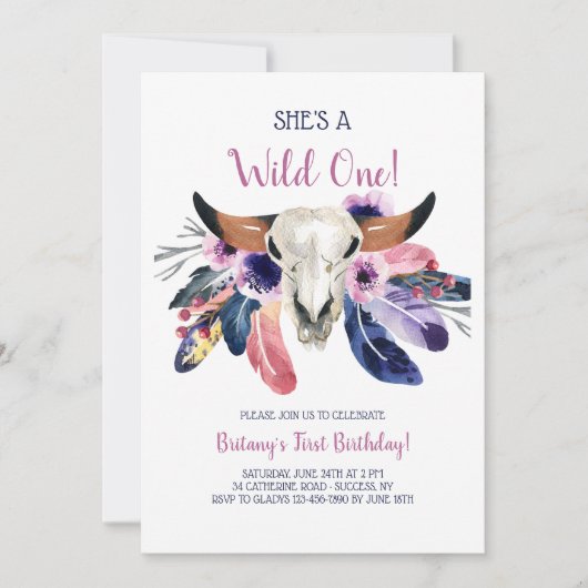 Boho Invitation Kaart (Voorkant)