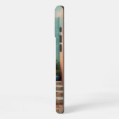 Boho iPhone 16 Pro Max Case | Moroccan Teal Stairc Hoesje (Linkerkant)