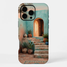 Boho iPhone 16 Pro Max Hoesje | Moroccan Teal Trap