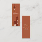 Boho Islamitisch Ramadan Mini Bladwijzer Contactkaartje (Voorkant / Achterkant)