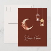  Boho Islamitische Ramadan Kareem Feestdagenkaart (Voorkant / Achterkant)