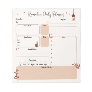 Boho Islamitische Ramadan Planner Notitieblok