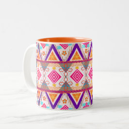 Boho Island Tribal Summer Tweekleurige Koffiemok