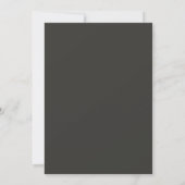 Boho Ivory en Black Floral Modern Unique Wedding Save The Date (Achterkant)