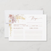Boho jardin fleurs nuptiale carte de recette douch (Devant)