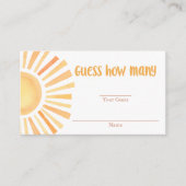 Boho jaune clair soleil devine combien de cartes (Devant)