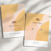 Boho Jaune et rose Abstrait Écran d'oreille