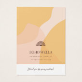 Boho Jaune et rose Abstrait Écran d'oreille (Dos)