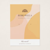 Boho Jaune et rose Abstrait Écran d'oreille (Devant)