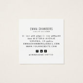 Boho Jewelry Designer Floral Carré Cartes d'affich (Dos)