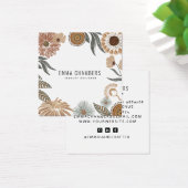 Boho Jewelry Designer Floral Carré Cartes d'affich (Bureau)