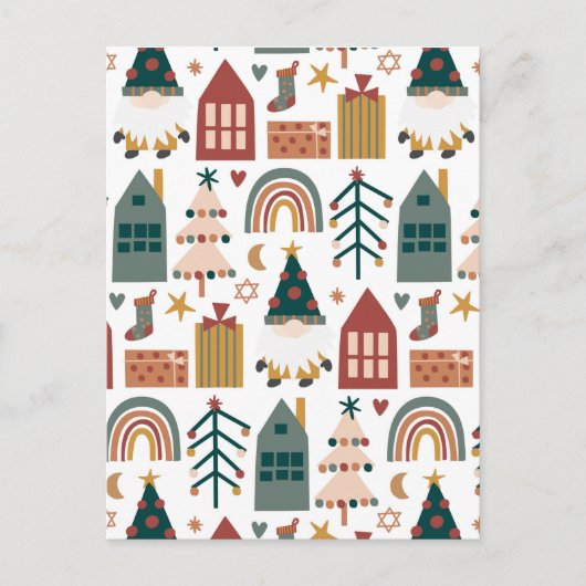 Boho Joyeux Noël pour les amis Carte de vacances (Devant)