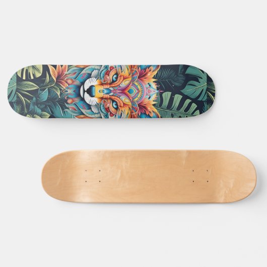Boho Jungle Fox Wide Street Skateboard (Horz)