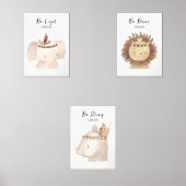 Boho Jungle Safari Animaux Pépinière personnalisée (Recto)