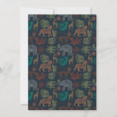 Boho Jungle Safari Baby Boy Faire-part de naissanc (Dos)