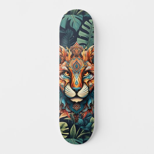 Boho Jungle Tiger Skateboard (Recto)