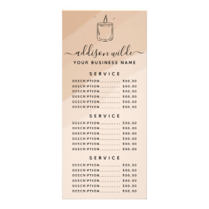 Boho Kaarsenbedrijf Rack Card Scan de QR-code Reclamekaart