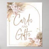 Boho Kaarten en Gifts Pampas Grass Table Sign Poster (Voorkant)