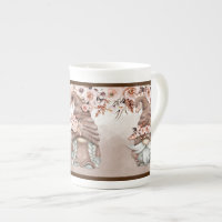 Boho Kabouters Beenderporselein Mok