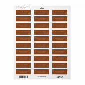 Boho kalligrafie script terracotta bruiloft etiket (Full Sheet)