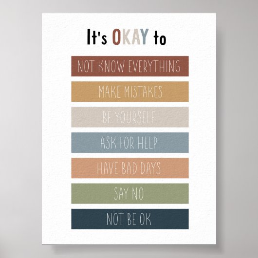 Boho kalmerende hoek het is ok om te posters (Voorkant)