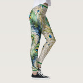 Boho kant en pauwenveren leggings (Rechts)