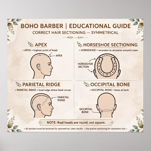 Boho Kappers Secties Poster (Voorkant)