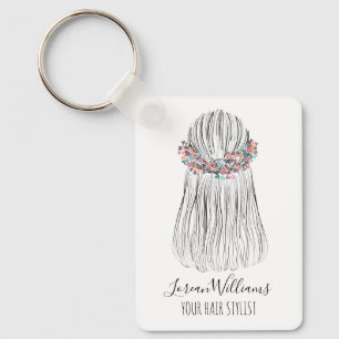 Boho-kapsalon Bloemenkrans Bruidskapsel Sleutelhanger