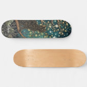 Boho kat sterrenhemel boslandschap skateboard (Horizontaal)