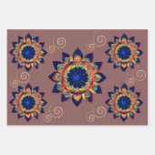 Boho Keltische Regenboog Bloem Mandala Inpakpapier Vel (Voorkant 2)