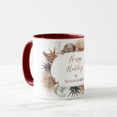 Boho Kerst gepersonaliseerd Mok (Voorkant links)