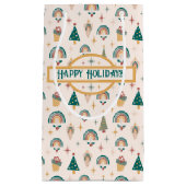 Boho Kerst Kleine Gift Bag Klein Cadeauzakje (Voorkant)