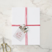 Boho Kerst Merry and Bright Cadeaubijslage Cadeaulabel (Met Touw)