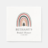 Boho Kerst Regenboog Bruidsfeest Servet (Voorkant)